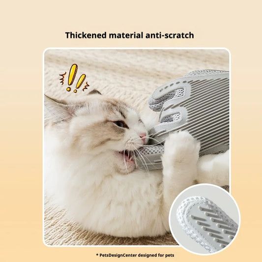 2-in-1 Pet Grooming Glove & Brush – Cat Hair Remover, Dog Deshedding Tool, Massage Comb for Cats & Dogs