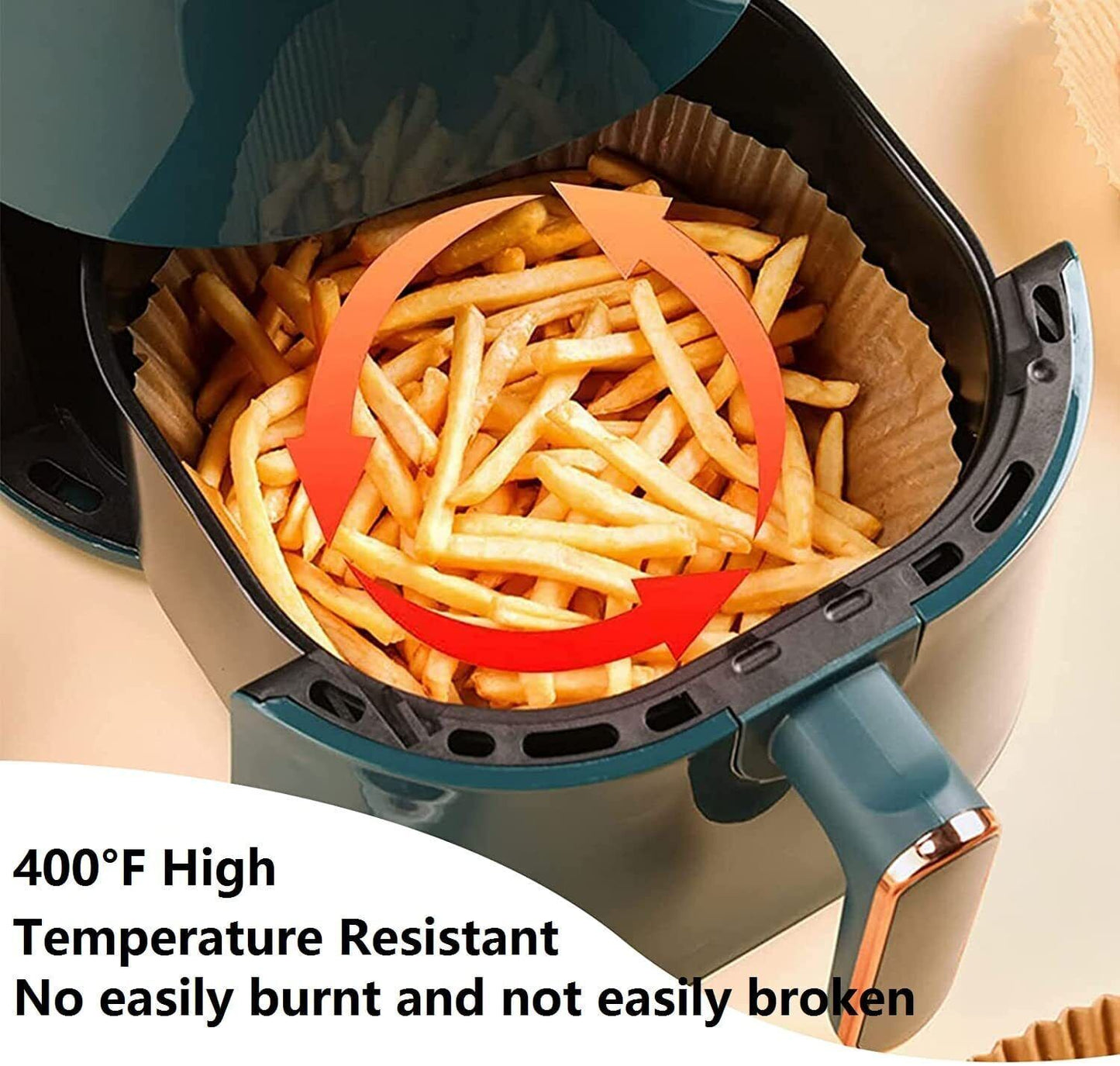 200PCS Air Fryer Disposable Paper Liners – 6.3” Round Non-Stick Parchment Paper for Easy, Mess-Free Cooking