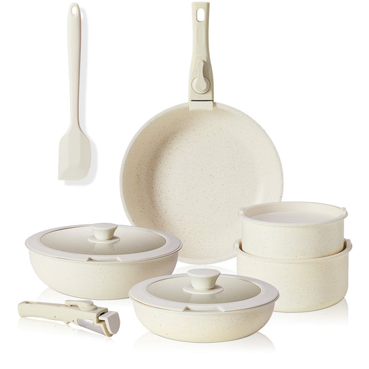 12-Piece Non-Stick Pots and Pans Cookware Set – Complete Kitchen Cooking Set with Lids